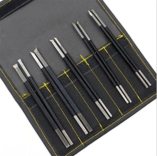 Sculpture Tool On Stone Modeling Accessory,Lot of 10pcs Rigid Stone Burin Tools Engraving Sculpture with A Black Bag