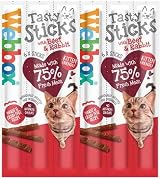 Webbox NEW 6 Pack Mixed Cat Sticks Treats Cod Duck Beef Chicken Turkey Salmon view 4