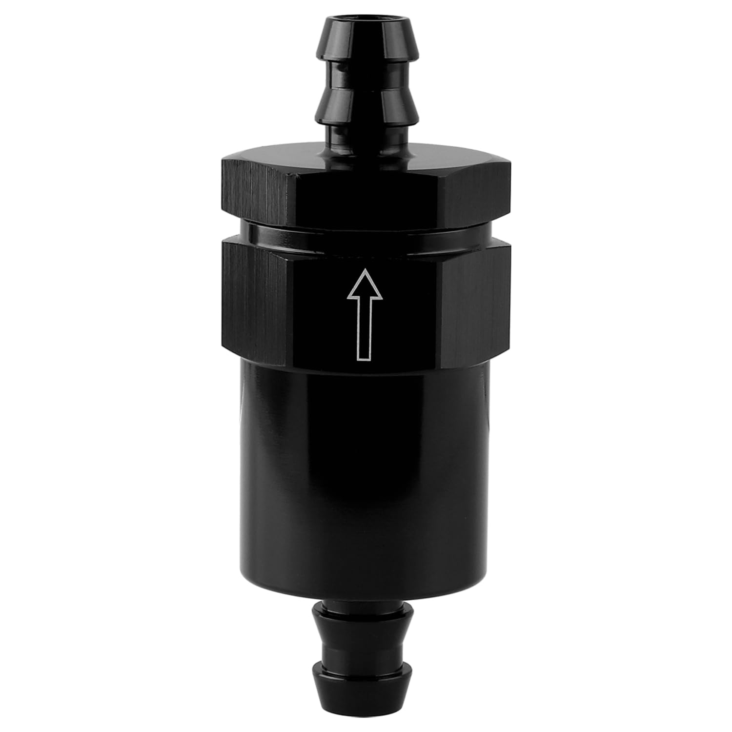 Photo 1 of 1/2 Inch Billet Inline Fuel Filter 30 Micron Aluminum Alloy High Performance Fuel Filter Upgrade Black