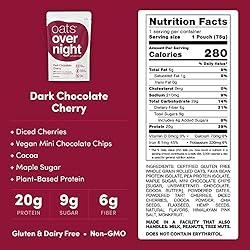 Oats Overnight - Dark Chocolate Cherry - Vegan, 20g