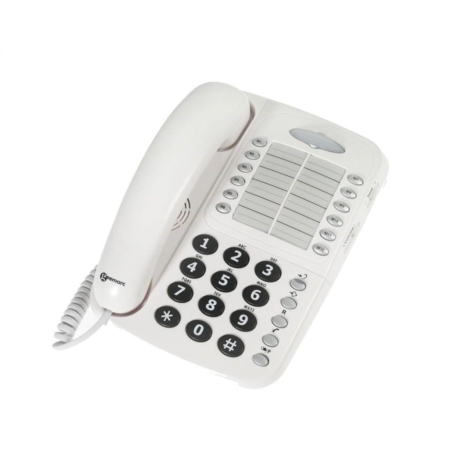 Geemarc CL1100 - Amplified Corded Telephone with One-touch Memories and Tone and Volume Control - Hearing Aid Compatible - Low to Medium Hearing Loss - UK Version