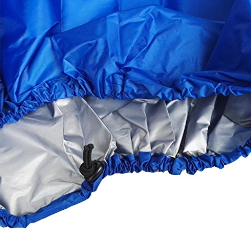 RONGT 2 Pack Waterproof Kayak Cover, 2.6m-6.5m Canoe Storage Cover Offers UV Protection for Fishing Boat,Rowing Shell & Paddle Board (light & dark blue, 3.5m(kayak8.5-9.9feet))