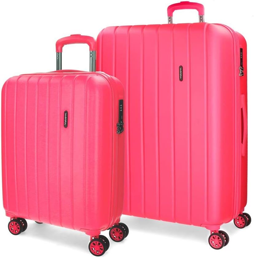 Movom Wood Pink Luggage Set 55/70 cm Rigid ABS TSA Lock 119 Litre 4