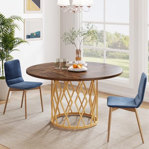 Tribesigns Round Dining Table For 46, Circle Dining Room Table With