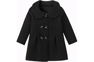 METYOUEZE Toddler Baby Girl Clothes Jacket Coat Long Sleeve Double Breasted Trench Dress Coat Fall Outfit