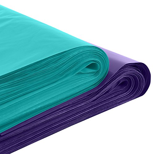 [ 200 Count, 9" X 12" ] Extra Durable Glossy Purple and Tiffany Blue Merchandise Bags, Premium Plastic Retail, Gift, Party, Shopping Bags - PackItChic - Thumbnail 3