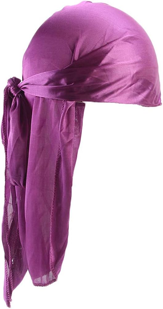 Xinqiao 5 Pcs Unisex Silky Durags Headwrap Headscarf Soft Cap for Hair Waves (Set 1) - Image 4
