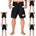 Elite Sports Men's New Item Sublimation Series Fight Shorts - UFC, MMA, BJJ, Muay Thai, WOD, No-Gi, Kickboxing, Boxing Shorts, White, Large