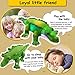 BSTAOFY 18'' LED Crocodile Stuffed Animal Light Up Plush Toy Realistic Jumbo Alligator Glow Soft Gift for Kids on Birthday Holiday