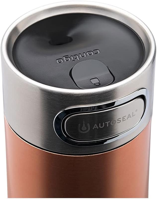 Luxe Autoseal taza térmica de viaje, taza de café de acero inoxidable, termo, vaso hermético, apto para lavavajillas, taza con tapa sin BPA fácil de limpiar, White Zinfandel, 360 ml