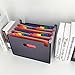 Accordion Folder 24 Pockets, Casaon A4 Expanding File Folders, High Capacity Multicolour Stand Portable Alphabetical File Organizer , Filing Folders for Business/Office/Study/ Paperwork/Tax