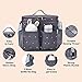 Parents Stroller Organizer Travel Bag with Shoulder Strap Insulated Bottle Holder Lightweight Design Storage Pockets for Bottles,Diapers,Toys,Saliva Towel-Fits All Baby Stroller Models (White Dots)