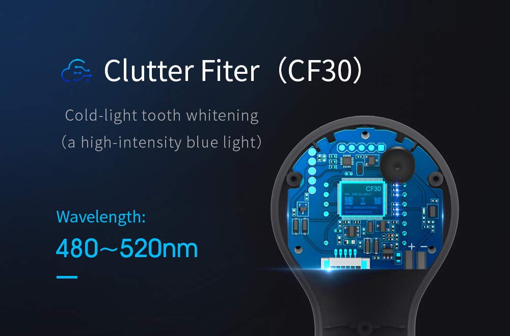 SENSOLOGY Teeth Whitening Kit Teeth Whitener Accelerator 16X Powerful LED Light 5V Built-in Adjustable Timer and Food Grade Mouth Tray Inlcude 4 x 3ml Teeth Whitening gel,5 x Teeth Whitening Strips