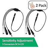 GEEUZONE CCTV Microphone Security Microphone Audio Microphone Outdoor CCTV Surveillance Microphone RCA Microphone High Sensitive Preamp Mini Audio Pickup Microphone For DVR Security Camera (2 Pack)