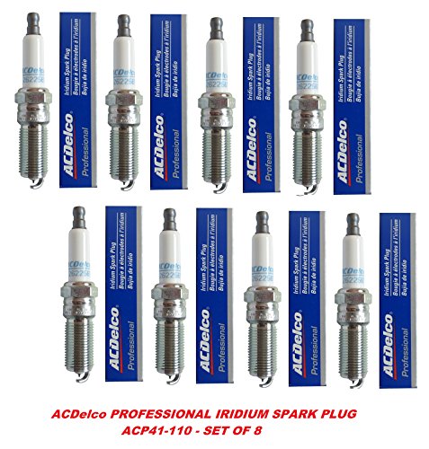 Acdelco 41-110 OEM Gm 12621258 Professional Iridium Spark Plug - Set of 8