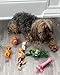 Set 5 Extra Small Squeaky Toys for Dogs Small Breeds Puppy Tiny Dogs Natural Rubber (Latex) Freem from Harmful Chemicals Hanpainted (Toys May Vary)