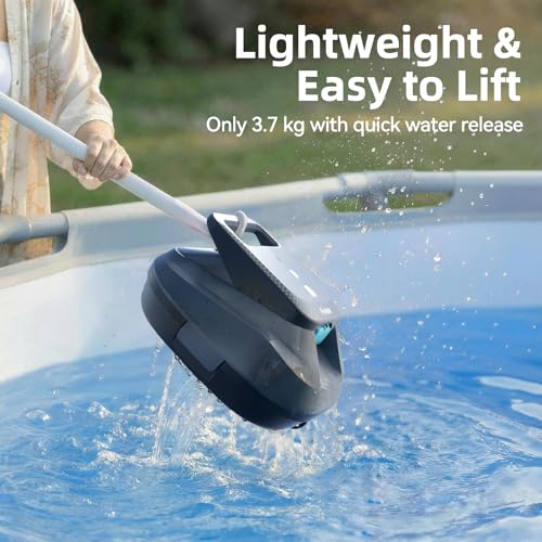 (2026 New) Pondee X2 Robotic Pool Vacuum, Cordless Pool Cleaner with 200-Min Runtime, Auto-Parking, 3.3h Fast Charging, for Above-Ground & Flat-Bottom Inground Pools up to 1290 sq.ft, Blue