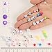 BEADNOVA 800pcs White Acrylic Alphabet Letter Beads with Colorful Letters Alphabet A-Z Cube Beads for Kids Jewelry Making with Jewelry Cords and 120pcs AB Colorful Beads Included (6mm)
