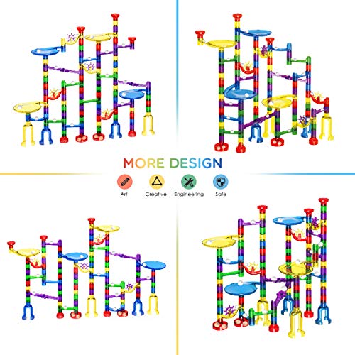 image for FUNTOK Marble Run Set - 122Pcs Marble Race Track Marble Maze Game Buil