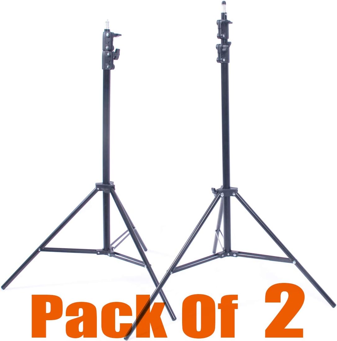 Pack of 2, 7.1 Feet Photo Studio Light Stands Tripod for VR, Video, Portrait, and Product Photography
