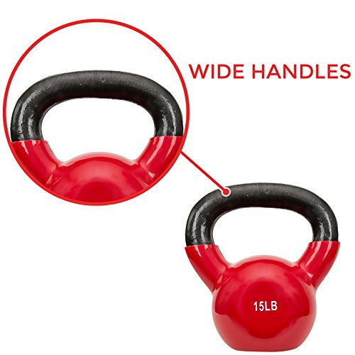 15-Pound Vinyl Coated Kettlebell - Image 3