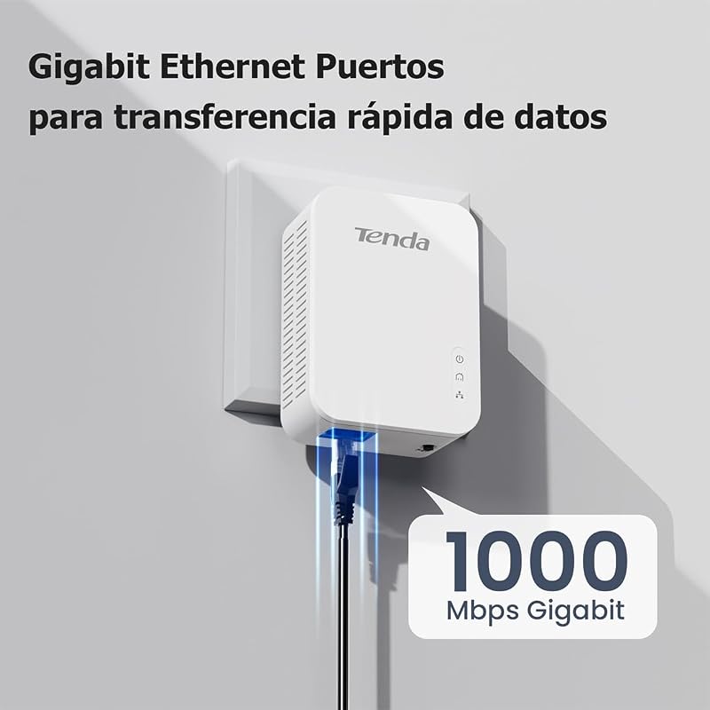 Adaptadores de comunicação tenda ph3 powerline - plc, adaptador de rede gigabit ethernet powerline (1000 mbps, economia de energia, plug and play, 2 peças)