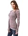 PattyBoutik Women Marled Raglan Hoodie Sweater (Burgundy and White Small)