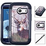 Samsung Galaxy Ace Style / SM-G310 / S765C Case, INNOVAA Smart Grid Defender Graphic Case W/ Free Screen Protector & Touch Screen Stylus Pen - Deer Hunting