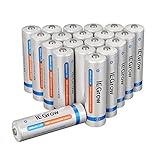 iEGrow AA Ni-MH Rechargeable Batteries 2800mAh (20-pack)