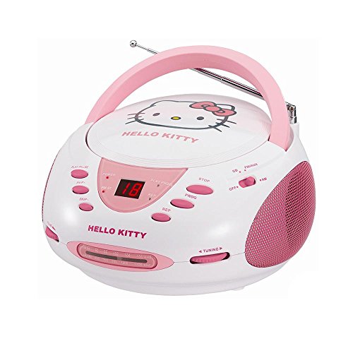 Hello Kitty Stereo CD Boombox with AM/FM Radio consumer electronics Electronics