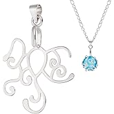 GOMAKERER 1 Pc Irregular Claw Pendant, 925 Sterling Silver Blank Charm Hollow Pendant Base Cabochon Setting Fit Various Shapes Gemstone for Jewelry Making