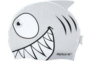 Sporti Silicone Swim Cap for Kids, Unisex Youth Swimming Cap, Protection Bathing Caps for Your Children, Aged 2-10