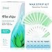Wax Strips Hair Removal Wax Kit for Full Body Face Bikini 44 Count Double Sided +6 Post Wipes for Sensitive Skin