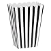 Striped Popcorn Paper Boxes - Black & White, 8 Pcs
