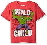 Marvel Little Boys' the Incredible Hulk T-Shirt, Red Heather, 4