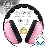 Baby Noise Cancelling HeadPhones, Baby Earmuffs, Baby Headphones, Baby Ear Protection, Baby headphones noise reduction, Pink