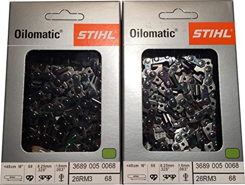 Stihl 2 Pack 26RM3 68 Drive Links Rapid Micro Chainsaw Chain 18