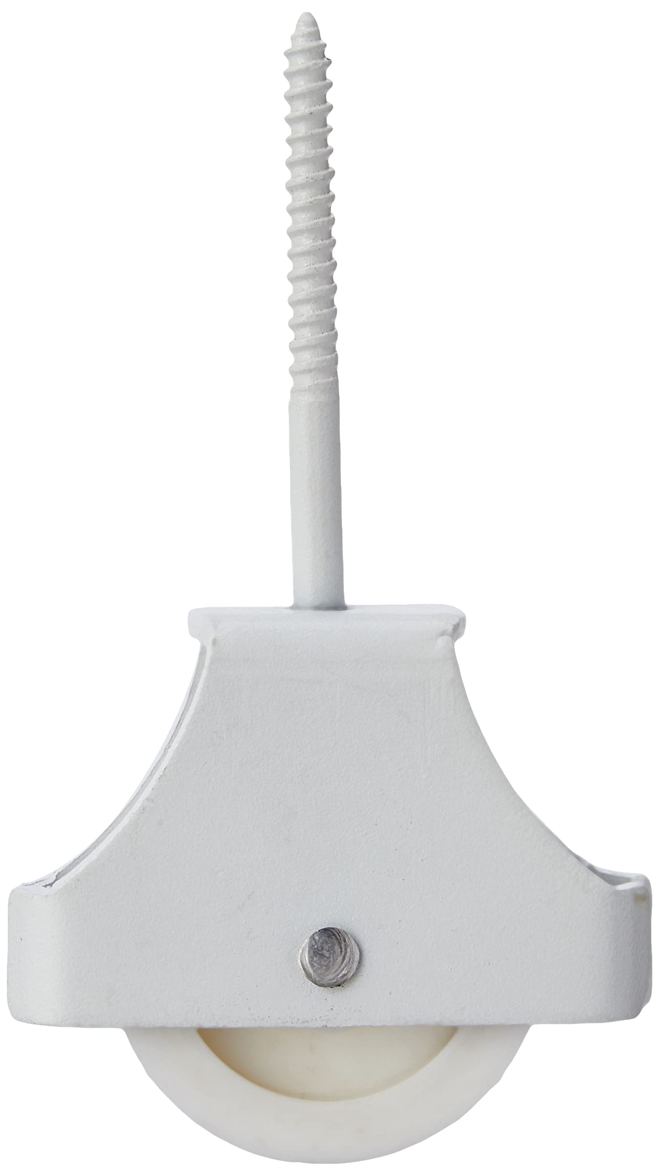 Merriway BH02877 Single Wheel Screw In Pulley - White