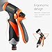 Garden Hose Nozzle HOLINGTEC Spray Nozzle 8 Patterns No-Squeeze Sprayer High Pressure Flow Control 0-max Rear Trigger Design Suitable for Car Washing Cleaning the exterior glass Garden Watering Pets S