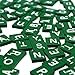 CleverDelights 100 Wood Letter Tiles - Green Color - Complete Set - Game Replacement Pieces