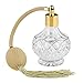 VERY100 Clear Crystal Glass Perfume Bottle Atomizer with Yellow Long Tassel Spray Pump 100ml
