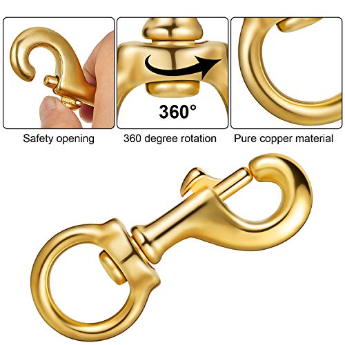 Jetec Flag Clips for Rope Solid Brass Flagpole Snap Swivel Clasp