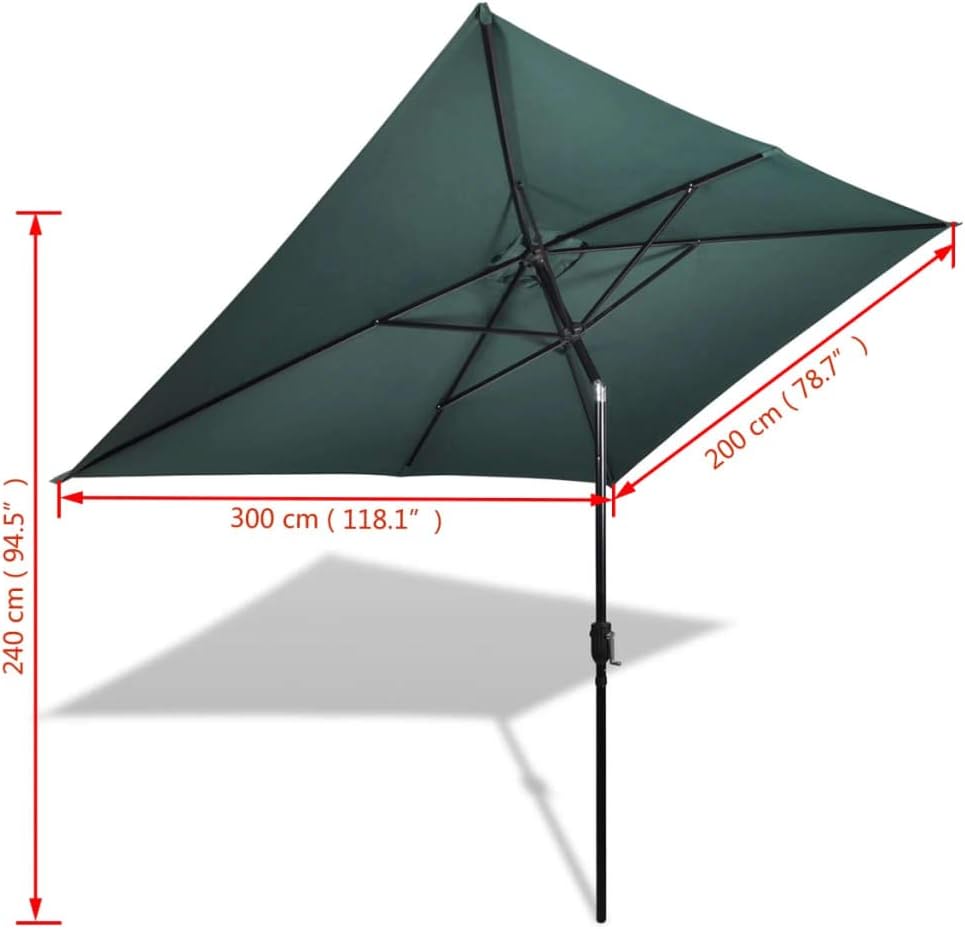 Vidaxl parasol 300 x 400 cm Clearance