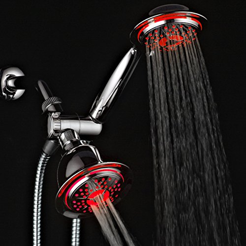 Dream Spa All Chrome 3way LED Shower Head Combo with Air Jet LED Turbo