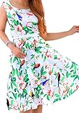EFOFEI Womens Summer Knee Length Dress Floral Swing