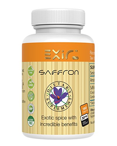 EXIR Saffron + Saffron Extract Dietary Supplements 180 Tablets | High Potency Saffron Supplement Superior to Anything On The Market EXIR Saffron + Saffron Extract Dietary Supplements 180 Tablets | High Potency Saffron Supplement Superior to Anything On The Market