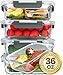[5-Packs, 36 Oz.] Glass Meal Prep Containers with Lifetime Lasting Snap Locking Lids Glass Food Containers,Airtight Lunch Container,Microwave, Oven, Freezer and Dishwasher Safe(4.5 Cup) primary
