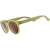 goodr Fossil Finding Focals Polarized Sunglasses, Medium Sized (PHG), Green Solid Frames with Gold Non-Reflective Glare Reducing Lenses, UV400 Protection, No Slip, No Bounce