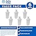 Fette Filter – Pack of 6 Water Replacement Filters Compatible with Standard Brita Water Pitchers