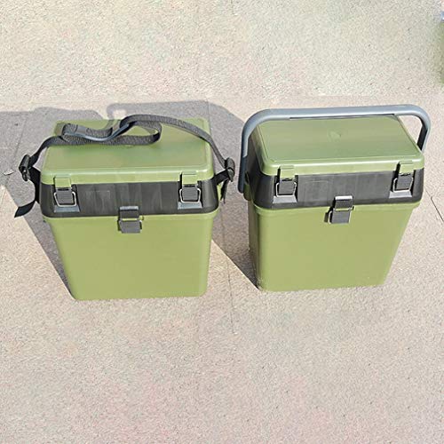 HYAN Angelgerät Kasten Tragbare Live-Angelkasten Camping Angelbox Sitzgürtelschnalle Design Angelkasten 36 * 37 * 20cm – Bild 5